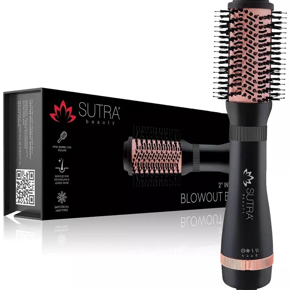 3" Sutra Beauty Black and Pink Hair Styling Brush